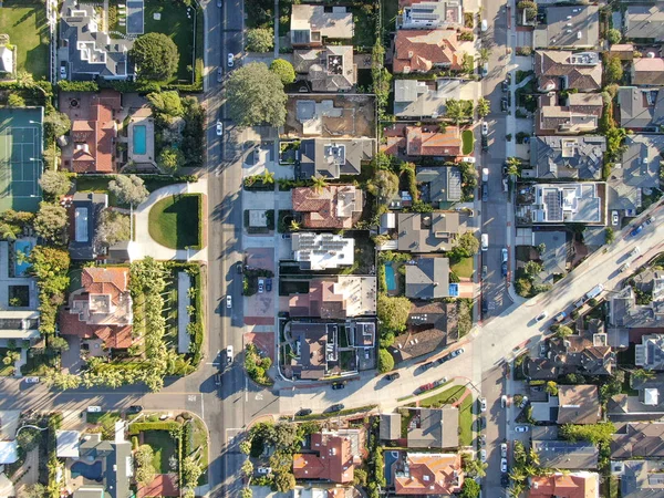 Aerial View Jolla Little Coastline City Nice Beautiful Wealthy Villas — Stock Photo, Image