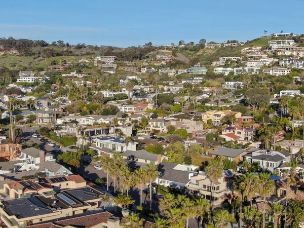 Aerial View Jolla Little Coastline City Nice Beautiful Wealthy Villas — Stock Photo, Image