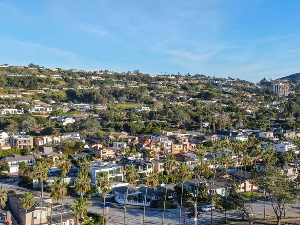 Aerial View Jolla Little Coastline City Nice Beautiful Wealthy Villas — Stock Photo, Image