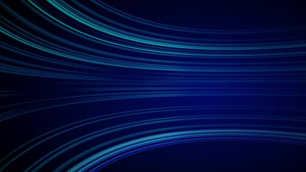 Blue Colorful Abstract Background Animation Moving Lines Fiber Optic Network — Stock Video