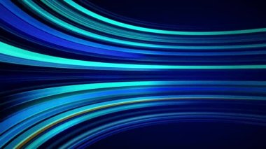 Mavi renkli arka plan için fiber optik şebeke hatları hareketli animasyon ile. Sihirli titreşen parlayan uçan hatları. Sorunsuz döngü animasyon. Uçan parlak kalın çizgili.