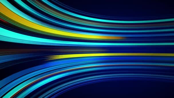 Niebieski Kolorowy Streszczenie Tło Animacją Ruchu Linii Dla Sieci Światłowodowych — Wideo stockowe