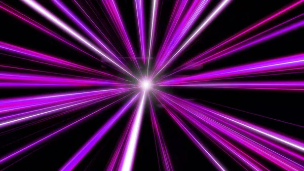 Entering Purple Space Warp Abstract Background Fast Flying Light Streaks — Stock Photo, Image