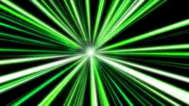 Yeşil alan warp girme. Arka plan ile hızlı uçan hafif çizgiler. Hız hattı ve parlayan tünele uçan çizgileri.  