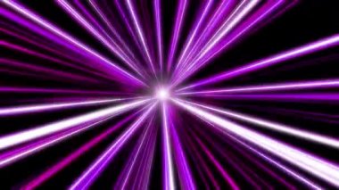 Mor space warp girme. Arka plan ile hızlı uçan hafif çizgiler. Hız hattı ve parlayan tünele uçan çizgileri.  
