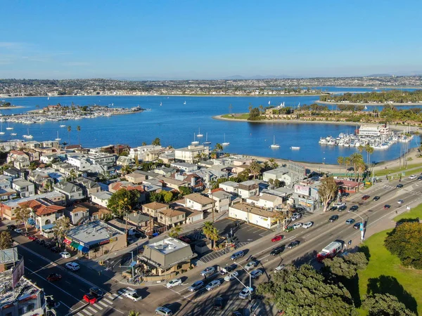 San Diego Kaliforniya Daki Mission Bay Beaches Havadan Görünümü Abd — Stok fotoğraf