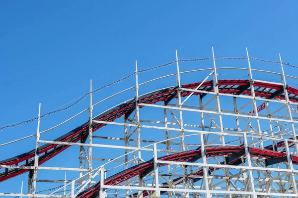 Iconic Giant Dipper Roller Coaster Belmont Park Parque Diversões Construído — Fotografia de Stock