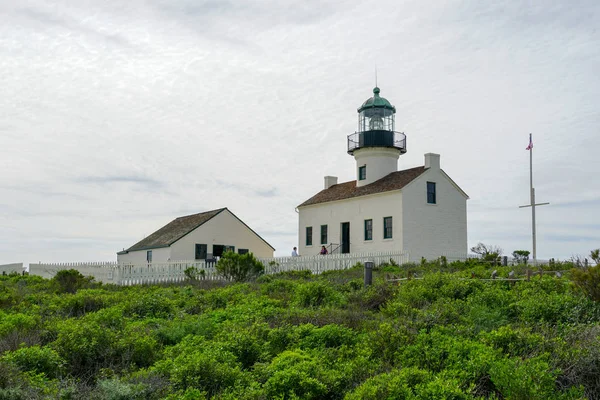 Original Point Loma Lighthouse Historic Lighthouse Located Point Loma Peninsula — Stock Photo, Image