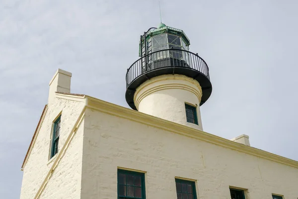 Den Ursprungliga Point Loma Lighthouse Historiska Fyr Ligger Halvön Point — Stockfoto