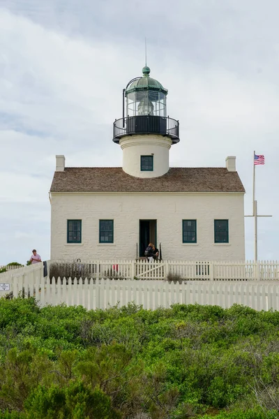 Phare Original Point Loma Phare Historique Situé Sur Péninsule Point — Photo