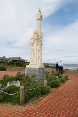 Cabrillo Ulusal Anıtı, San Diego, Kaliforniya, ABD noktası Loma Yarımadası'nın uç. Juan Rodrguez Cabrillo'San Diego Körfezi'ndeki açılış 1542 üzerinde Eylül 28, anısına.