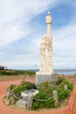 Cabrillo Ulusal Anıtı, San Diego, Kaliforniya, ABD noktası Loma Yarımadası'nın uç. Juan Rodrguez Cabrillo'San Diego Körfezi'ndeki açılış 1542 üzerinde Eylül 28, anısına.