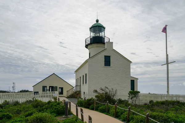 Phare Original Point Loma Phare Historique Situé Sur Péninsule Point — Photo