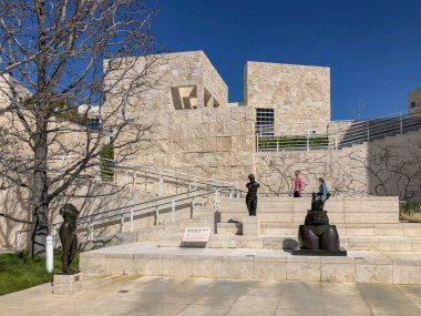 Los Angeles California ABD Getty Center müzesi 1997 yılında mimar Richard Meier tarafından tasarlanmıştır. Ünlü turistik, Kaliforniya. Abd. J. Paul Getty Müzesi, sanat müzesi. 