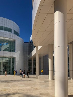Los Angeles California ABD Getty Center müzesi 1997 yılında mimar Richard Meier tarafından tasarlanmıştır. Ünlü turistik, Kaliforniya. Abd. J. Paul Getty Müzesi, sanat müzesi. 