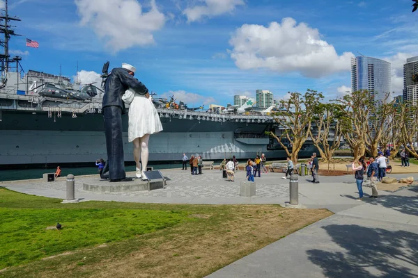 Estátua Marinheiro Beijando Porto San Diego Também Conhecido Como Rendição — Fotografia de Stock