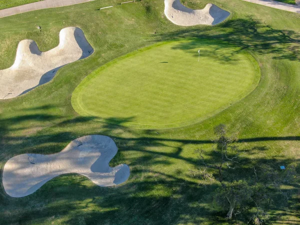 Luftaufnahme Eines Wunderschönen Grünen Golfplatzes Neben Dem Tal San Diego — Stockfoto