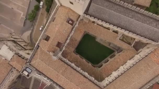 Vista Aérea Aviñón Palacio Los Papas Provenza Sur Francia — Vídeos de Stock