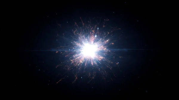Partículas Espaciales Futuristas Brillante Estructura Energía Redonda Espacio Orbe Elemento — Foto de Stock