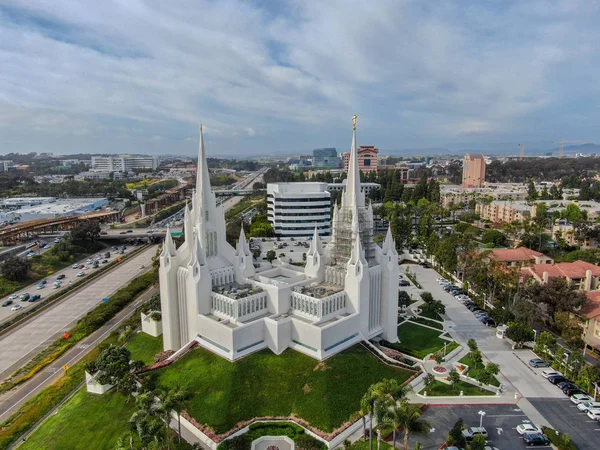 Aerial View San Diego California Temple 47Th Constructed 45Th Operating — Stock Photo, Image