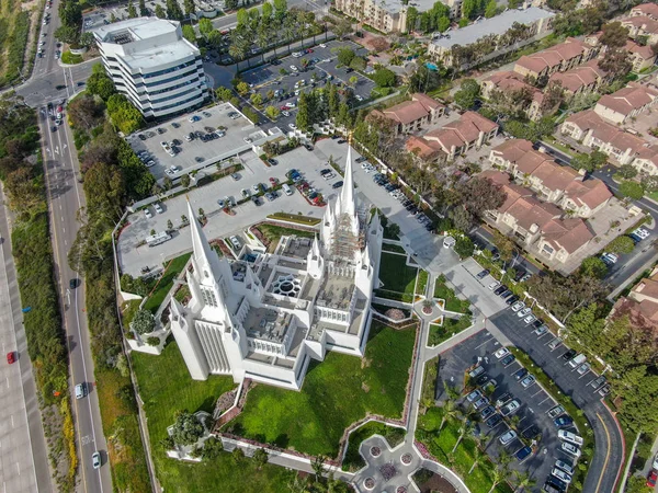 Aerial View San Diego California Temple 47Th Constructed 45Th Operating — Stock Photo, Image