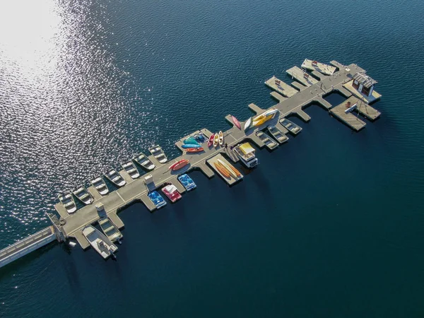 Miramar Gölü Nün Deniz Manzarası Pedallı Tekne Küçük Motorlu Tekne — Stok fotoğraf