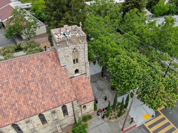 Veduta Aerea Della Chiesa Cattolica Romana Sant Elena Edificio Storico — Foto Stock