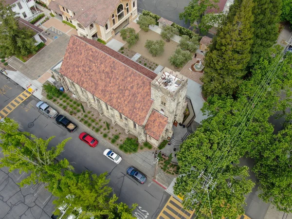 Vista Aérea Igreja Católica Romana Santa Helena Edifício Histórico Igreja — Fotografia de Stock