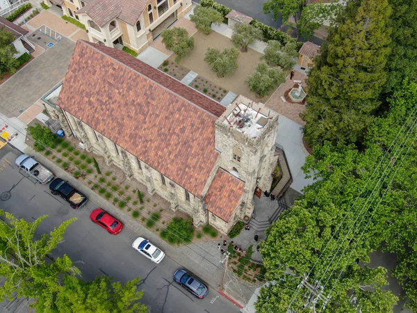 Vista Aérea Igreja Católica Romana Santa Helena Edifício Histórico Igreja — Fotografia de Stock