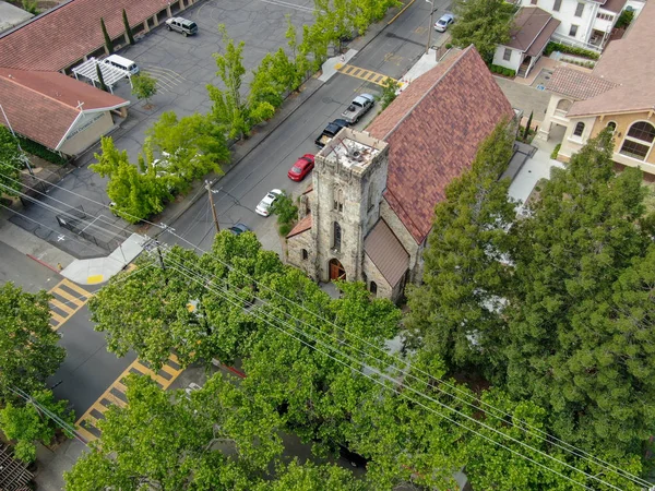 Aerial View Helena Roman Catholic Church Historic Church Building Helena — Stock Photo, Image