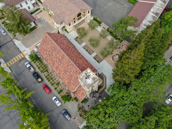 Veduta Aerea Della Chiesa Cattolica Romana Sant Elena Edificio Storico — Foto Stock