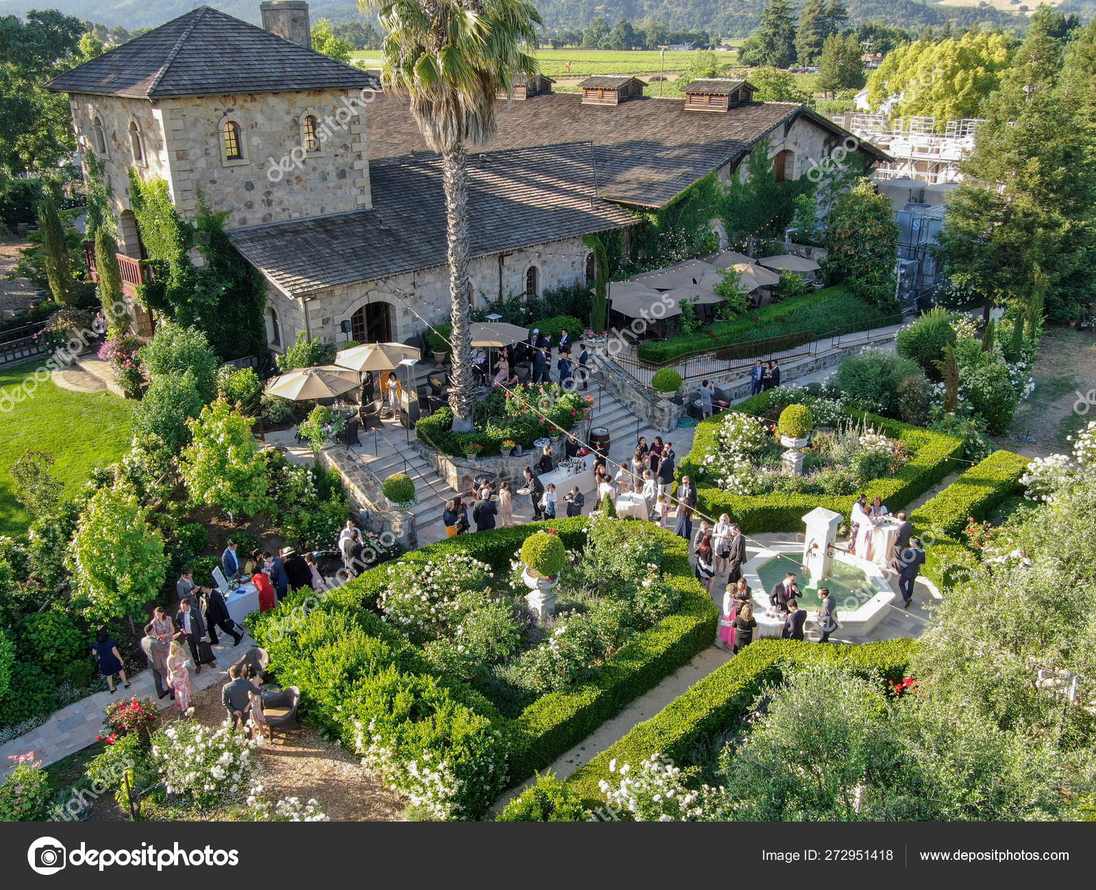 Aerial View Sattui Winery Retail Store Helena Napa Valley