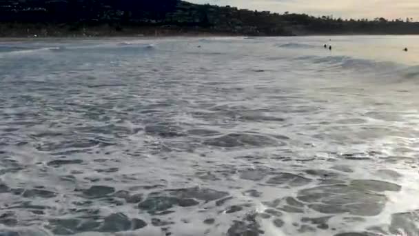 Légifotó Szörfösök Élvezi Hullámok Jolla San Diego Kalifornia Usa — Stock videók