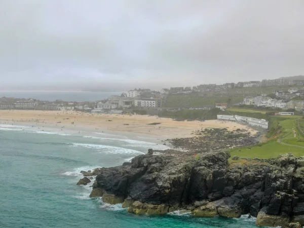 Michael Mount Bay Cornwall Inglaterra Reino Unido Bahía Con Playa —  Fotos de Stock