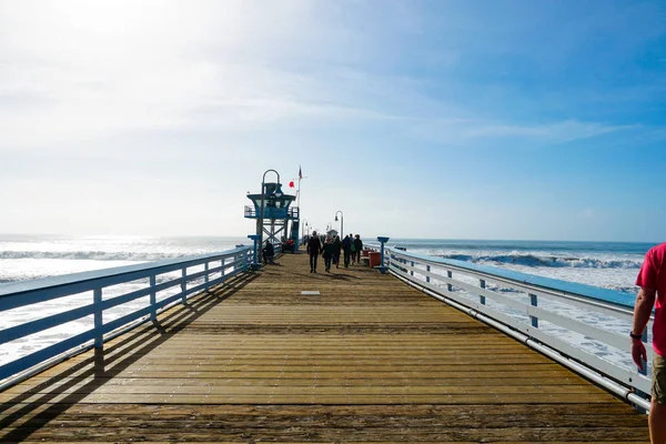 San Clemente Pier People Enjoying Walk View Pier San Clemente — Stock Photo, Image