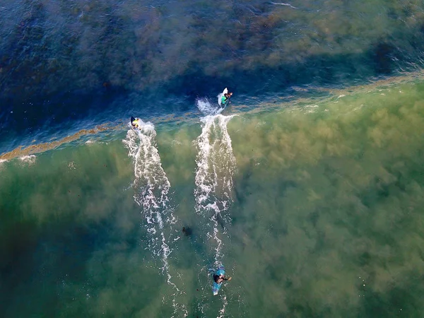 Vista Aérea Surfer Disfrutando Ola Laguna Hills Beach Condado Orange —  Fotos de Stock