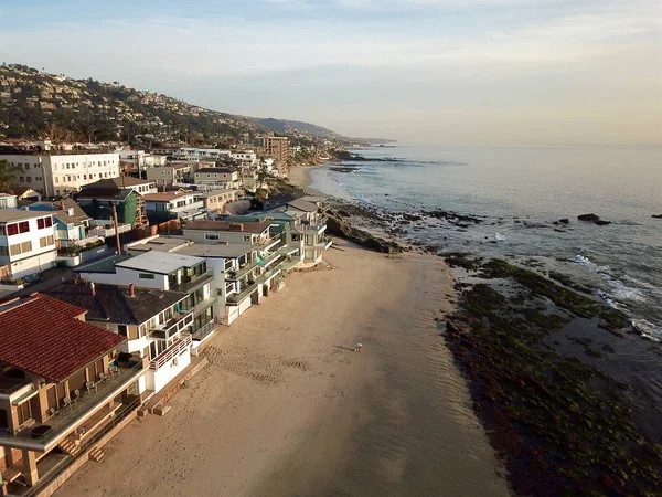 Aerial view Laguna Hills Coastline, Orange County, California, beach sea front with luxury villa