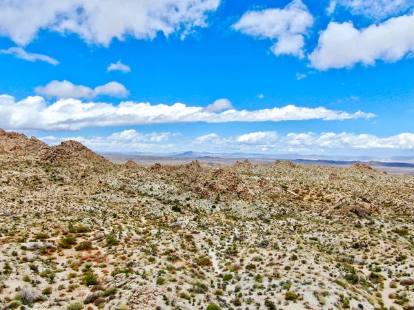 约书亚树国家公园的鸟瞰图 位于加州东南部的美国国家公园 干旱沙漠全景 — 图库照片