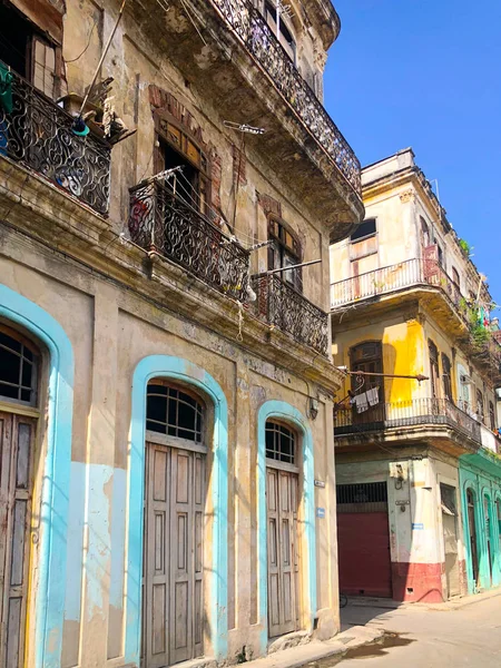 Kleurrijk Oud Gebouw Oud Havana Cuba — Stockfoto