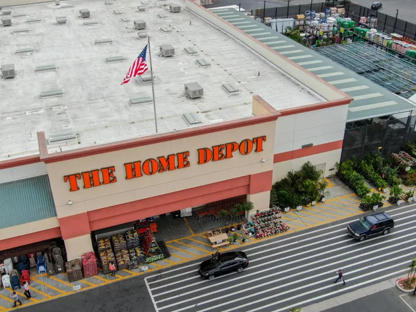 Aerial View Home Depot Store Parking Lot San Diego California — Stock Photo, Image