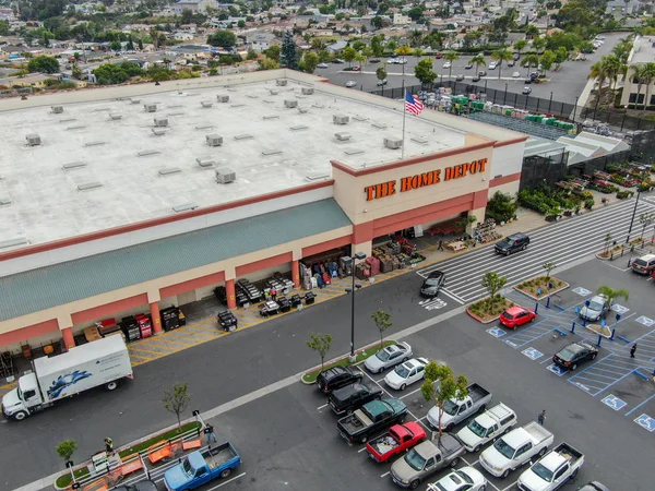 Vista Aerea Del Negozio Home Depot Parcheggio San Diego California — Foto Stock