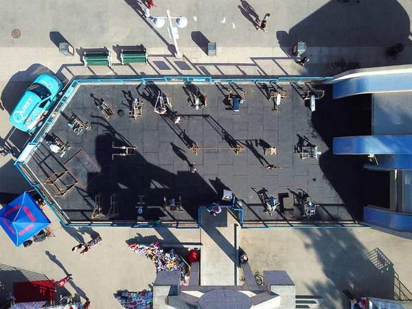 Aerial View Muscle Beach Venice Beach California Los Angeles United — Stock Photo, Image