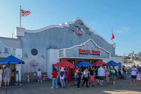 Bubba Gump Garnéla Company Santa Monica Mólón Étterem Híres Hogy — Stock Fotó