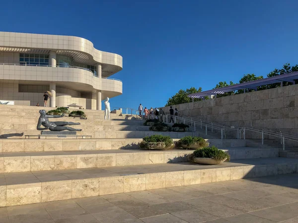 位于洛杉矶加州乌萨的盖蒂中心博物馆由建筑师理查德 迈尔于1997年设计 著名的旅游景点 加利福尼亚州 盖蒂博物馆 艺术博物馆 — 图库照片