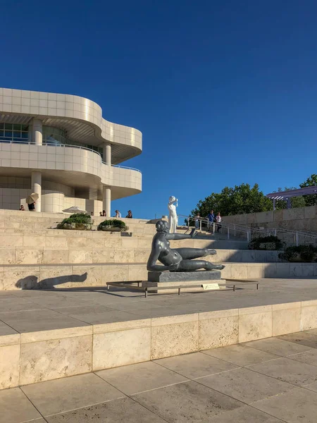 位于洛杉矶加州乌萨的盖蒂中心博物馆由建筑师理查德 迈尔于1997年设计 著名的旅游景点 加利福尼亚州 盖蒂博物馆 艺术博物馆 — 图库照片
