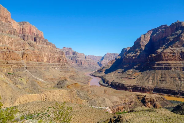 Picturesque Landscape View Grand Canyon National Park Colorado River Sunny — Stock Photo, Image