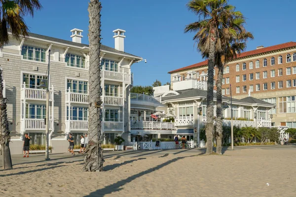 Tapparelle Sulla Spiaggia Elegante Hotel Sulla Spiaggia Santa Monica California — Foto Stock