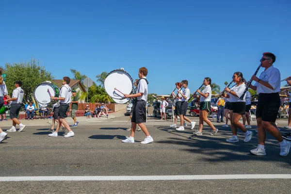 Poway High School Emerald Brigade Marching Band 4Th July Independence — Stock Photo, Image