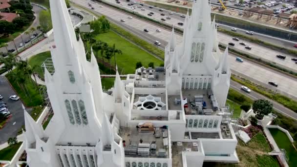 Vista Aérea Del Templo San Diego California Templo Iglesia Jesucristo — Vídeos de Stock