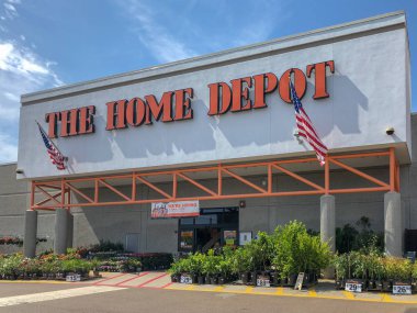 Oceanside, Kaliforniya, ABD 'deki Home Depot Mağazası. Home Depot ABD 'de en büyük ev geliştirme perakendeci ve inşaat hizmeti